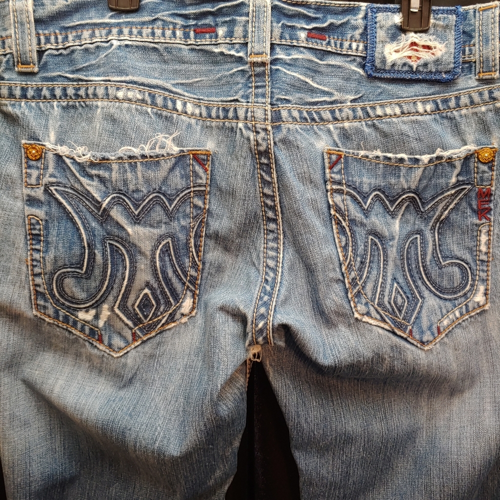 MEK Denim Malibu distressed bootcut jeans 36/34